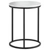 BEISTELLTISCH Marmor 39/39/55 cm Weiß rund  - Schwarz/Weiß, Design, Stein/Metall (39/39/55cm) - Johann Jakob