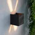 LED-WANDLEUCHTE 10/10/10 cm   - Schwarz, Basics, Kunststoff/Metall (10/10/10cm) - Novel