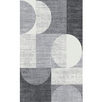 WEBTEPPICH 80/150 cm Grau, Schwarz, Weiß  - Schwarz/Weiß, Design, Textil (80/150cm) - Novel