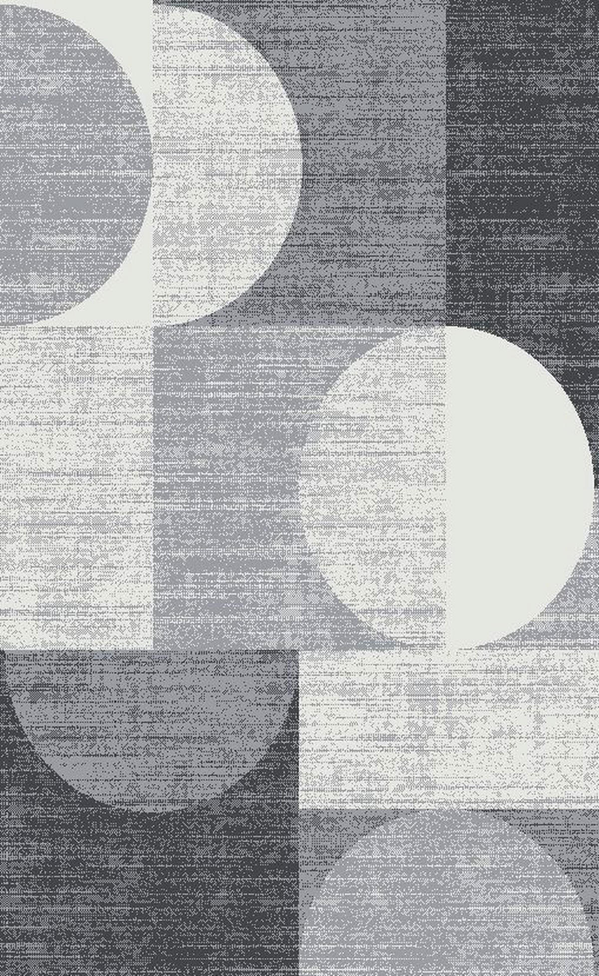 WEBTEPPICH 80/150 cm Grau, Schwarz, Weiß  - Schwarz/Weiß, Design, Textil (80/150cm) - Novel