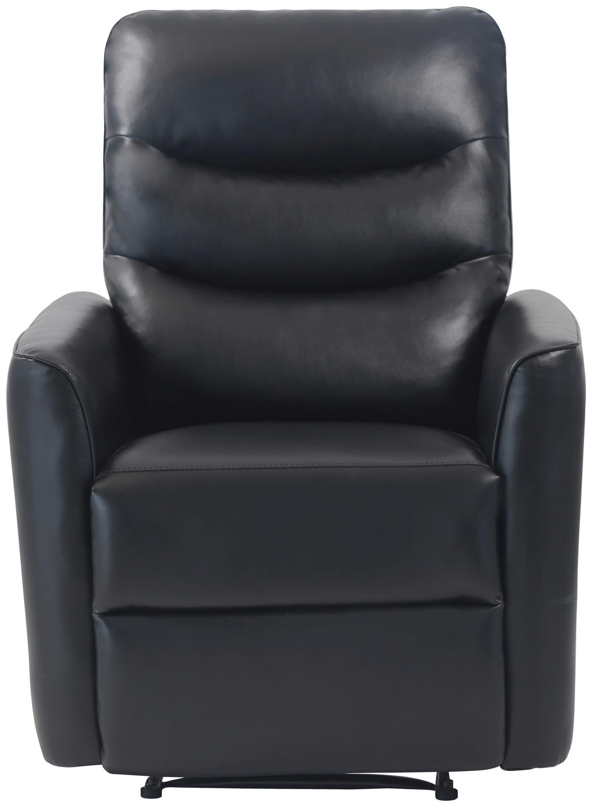 FERNSEHSESSEL Lederlook Schwarz  - Schwarz, Konventionell, Textil/Metall (76/105/88cm) - MID.YOU