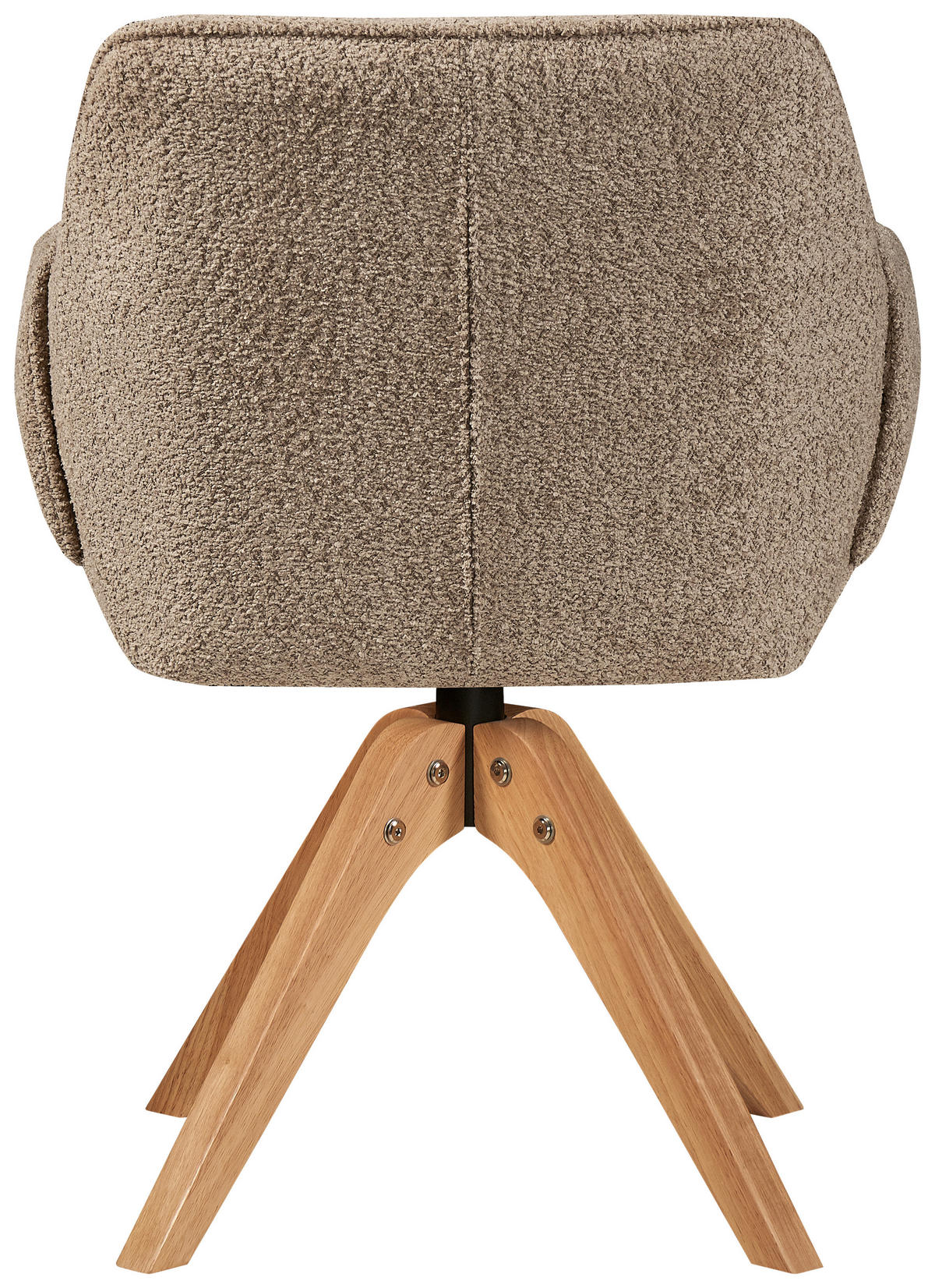 STOLIČKA S PODRÚČKAMI, buklé, sivohnedá - sivohnedá, Modern, drevo/textil (60/86,5/63,5cm) - MID.YOU