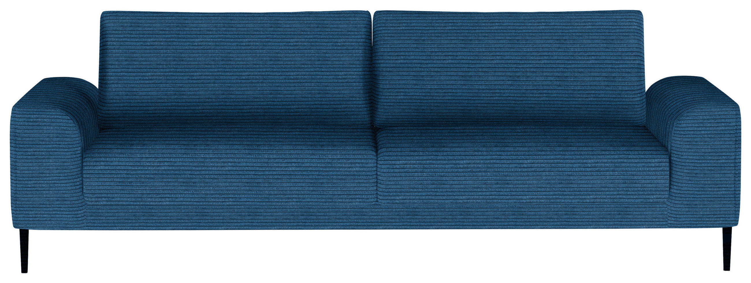 SCHLAFSOFA Cord Royalblau  - Royalblau/Schwarz, Design, Textil/Metall (250/89/105cm) - Livetastic