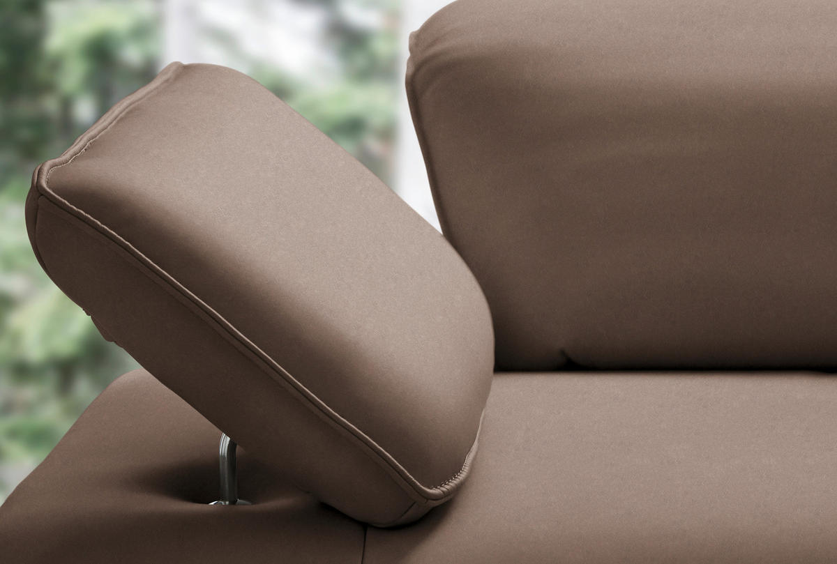 ECKSOFA  in Echtleder Braun  290/230 cm  - Anthrazit/Braun, Design, Leder/Metall (290/230cm) - Johann Jakob