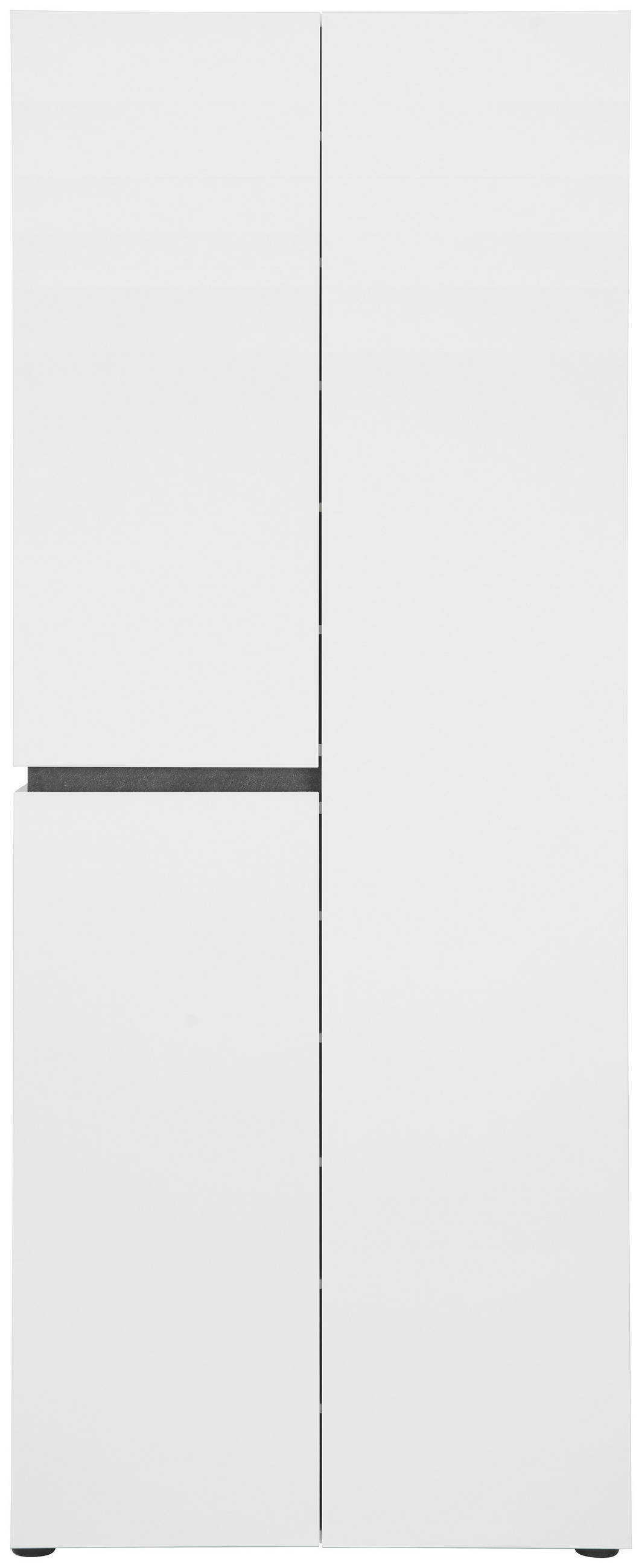 SCHUHSCHRANK Anthrazit, Weiß  - Anthrazit/Weiß, Design (80,1/200/34cm) - Voleo