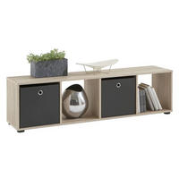 OTVORENA POLICA boja hrasta  - boja hrasta/crna, Dizajnerski, pločasti materijal/plastika (140,5/38,5/33,0cm) - Boxxx