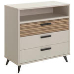 KOMMODE  in 92/95/45 cm  - Kaschmir/Anthrazit, KONVENTIONELL, Holzwerkstoff/Kunststoff (92/95/45cm) - Xora