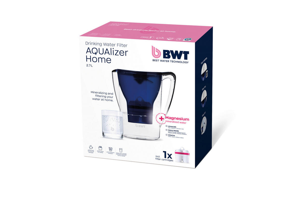 TISCHWASSERFILTER 557842 Blau, Transparent  - Blau/Transparent, Basics, Kunststoff (11,3/27,8/25,2cm) - BWT