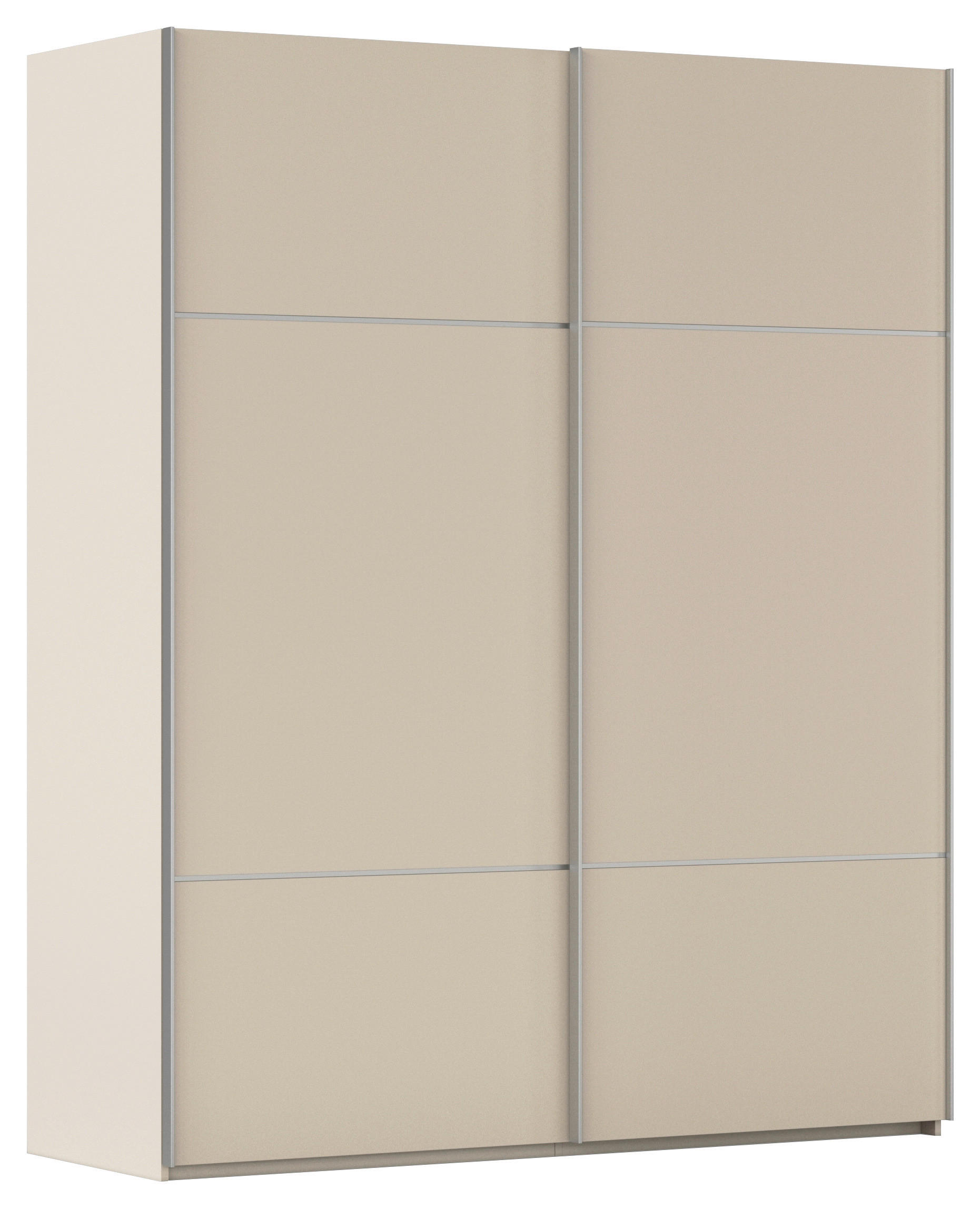 SCHWEBETÜRENSCHRANK in Champagner  - Champagner/Alufarben, Konventionell, Holzwerkstoff/Metall (201/223/68cm) - Novel