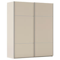 SCHWEBETÜRENSCHRANK in Champagner  - Champagner/Alufarben, Konventionell, Holzwerkstoff/Metall (201/223/68cm) - Novel