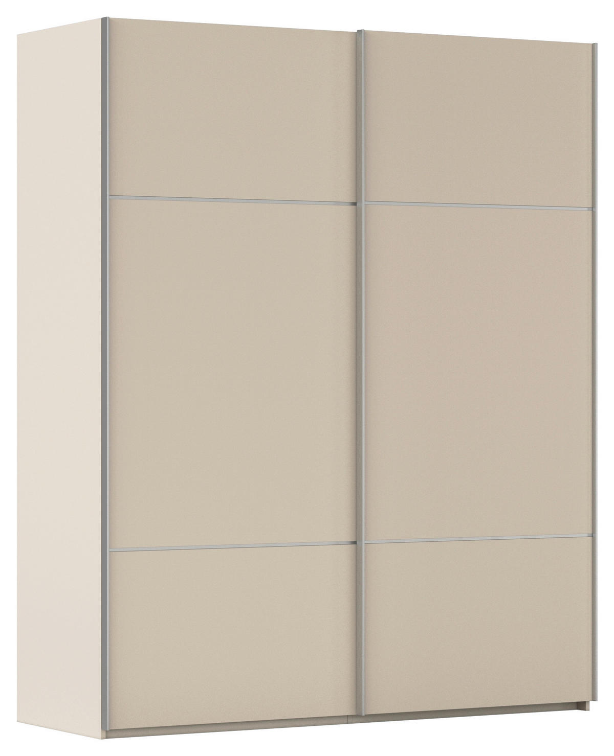 SCHWEBETÜRENSCHRANK in Champagner  - Champagner/Alufarben, Konventionell, Holzwerkstoff/Metall (201/223/68cm) - Novel