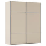 SCHWEBETÜRENSCHRANK 201/223/68 cm 2-türig Champagner  - Champagner/Alufarben, KONVENTIONELL, Holzwerkstoff/Metall (201/223/68cm) - Novel