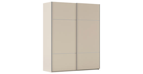 SCHWEBETÜRENSCHRANK 201/223/68 cm 2-türig Champagner - Champagner/Alufarben, KONVENTIONELL, Holzwerkstoff/Metall (201/223/68cm) - Novel