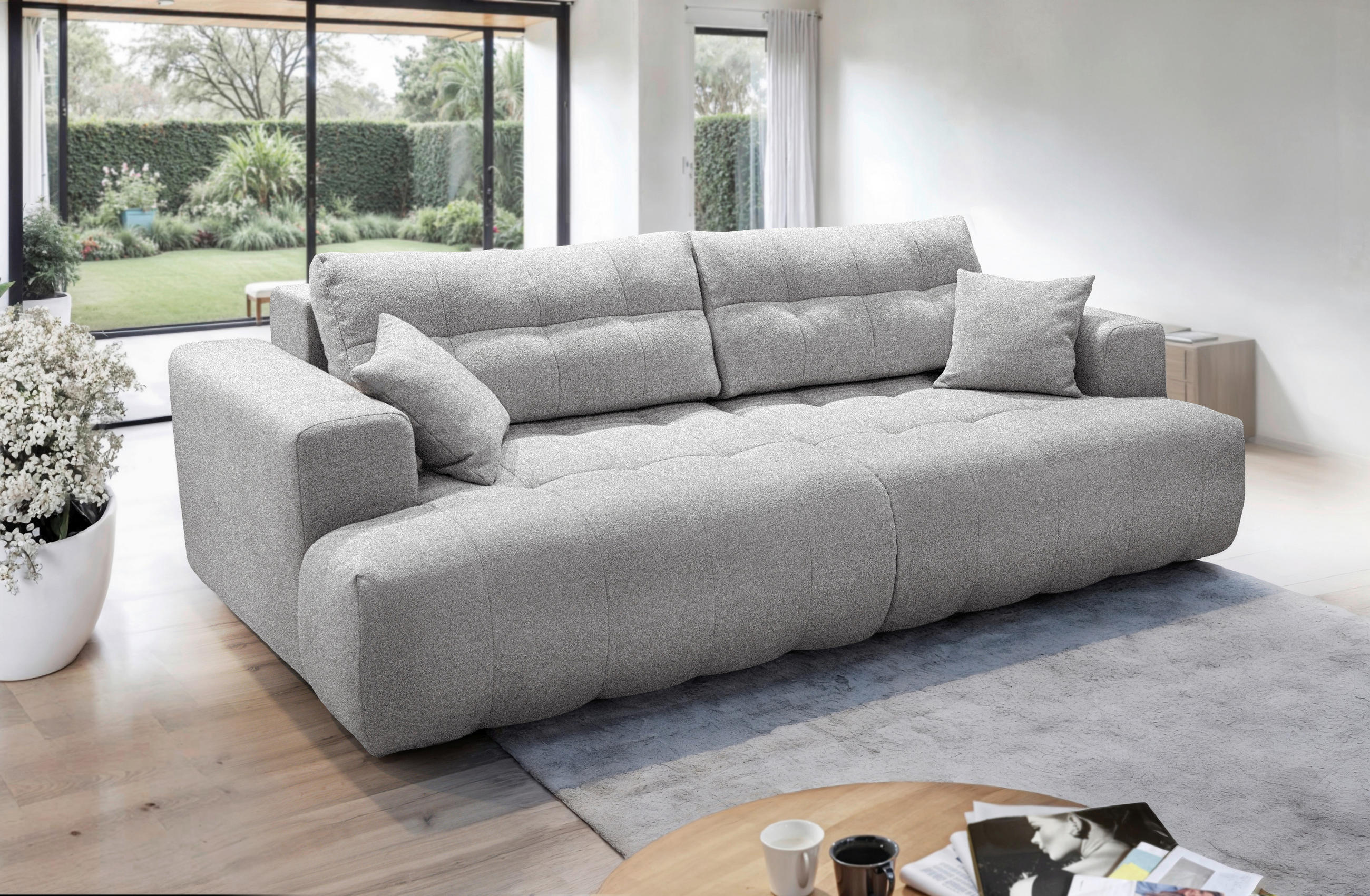 Livetastic POHOVKA BIG SOFA, plast, textil, kompozitní dřevo, šedobéžová
