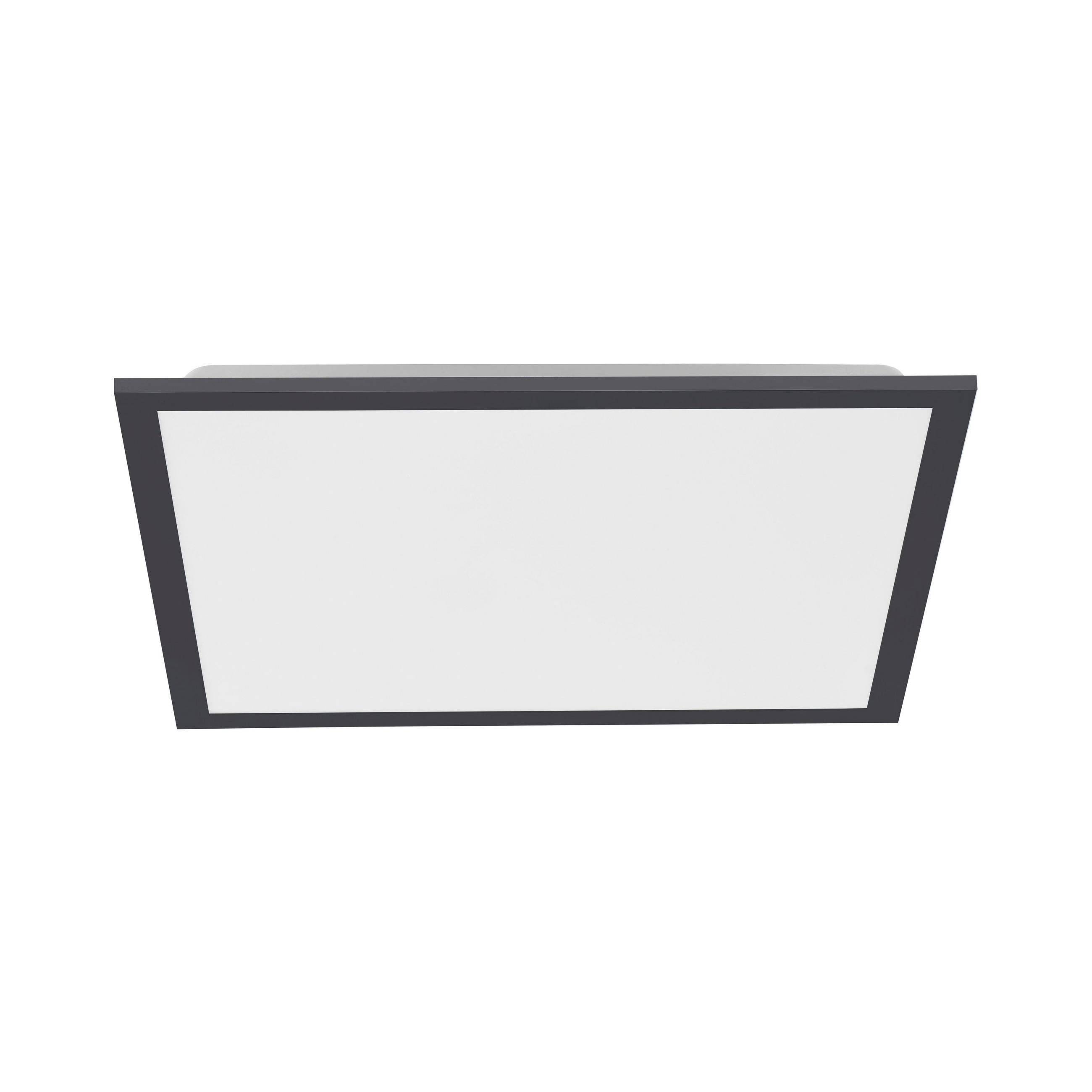 LED-DECKENLEUCHTE Flat 44,5/44,5/7 cm   - Schwarz, Basics, Kunststoff/Metall (44,5/44,5/7cm)