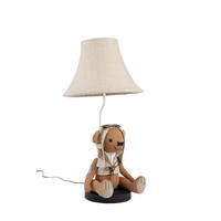 LED-KINDERTISCHLEUCHTE Charles der Bär   - Beige/Weiß, LIFESTYLE, Textil/Metall (31,5/61/31,5cm) - Happy Lamps