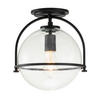 DECKENLEUCHTE Somerset 28.2/31.8 cm   - Schwarz, Design, Glas/Metall (28.2/31.8cm) - Elstead Lighting