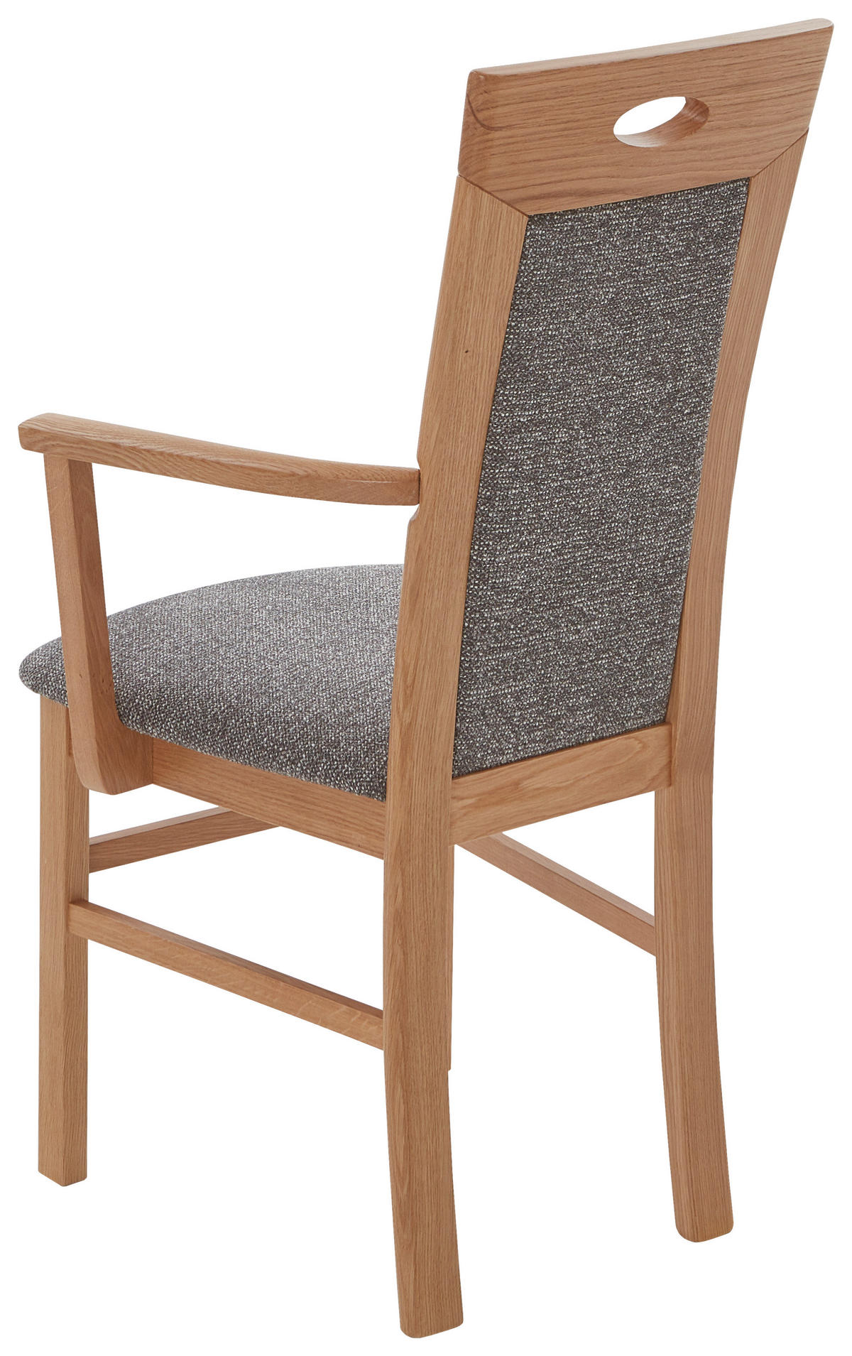 ARMLEHNSTUHL  in Webstoff  - Eichefarben/Grau, KONVENTIONELL, Holz/Textil (61/101/62cm) - Valdera