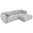 ECKSOFA in Chenille Hellgrau 272/172 cm - Hellgrau/Schwarz, KONVENTIONELL, Kunststoff/Textil (272/172cm) - Carryhome