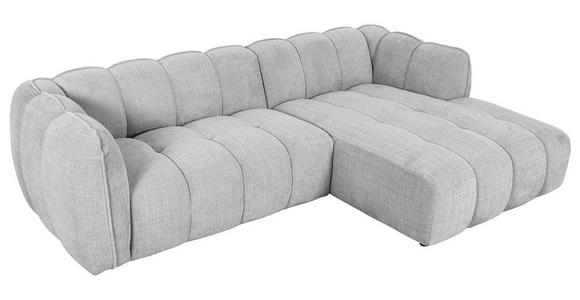 ECKSOFA in Chenille Hellgrau 272/172 cm - Hellgrau/Schwarz, KONVENTIONELL, Kunststoff/Textil (272/172cm) - Carryhome
