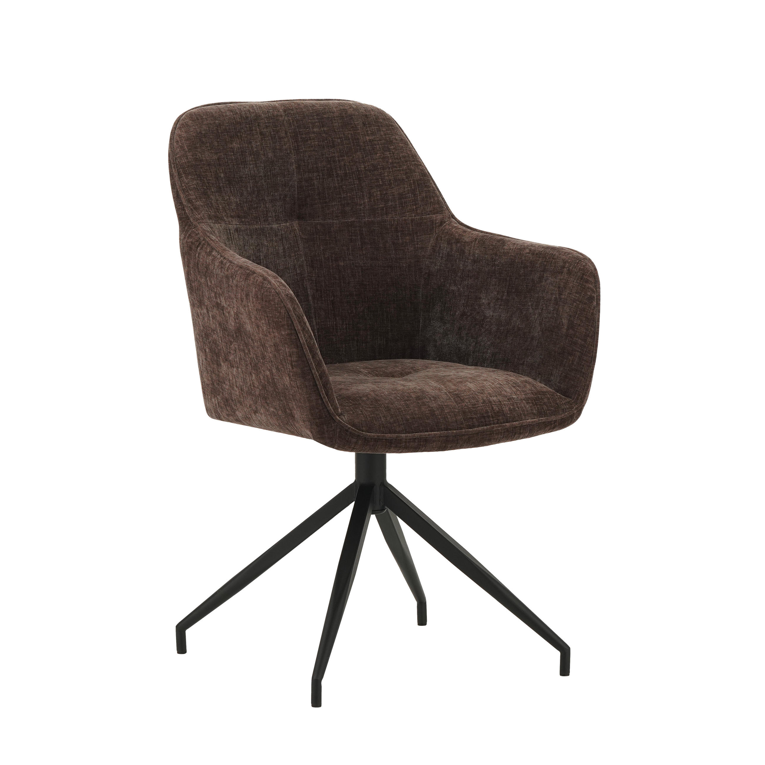ŽIDLE S PODRUČKAMI, žinylka, hnědá - černá/hnědá, Moderní, kov/textil (59/88/60cm) - MID.YOU