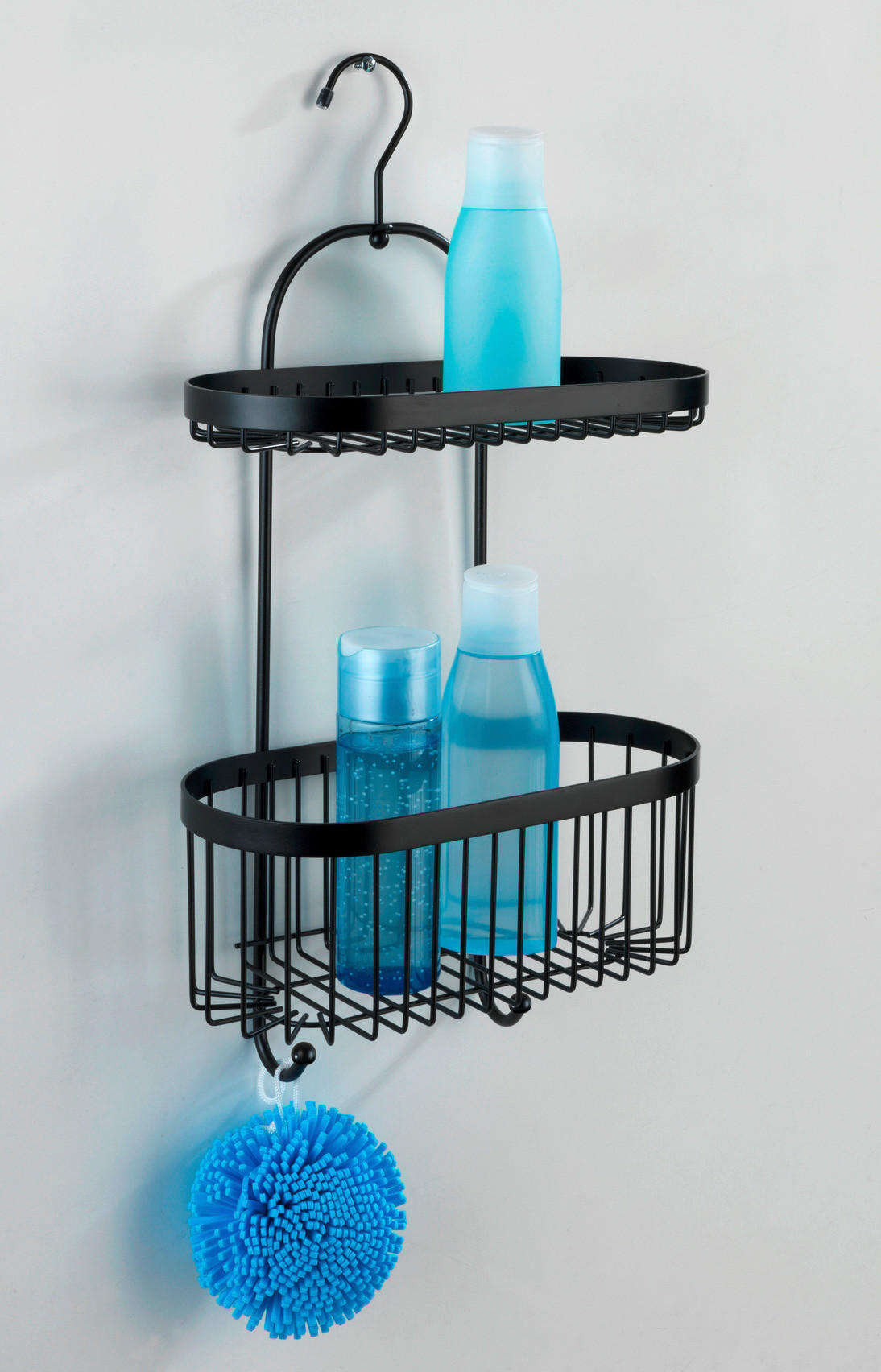 DUSCHKORB - Schwarz, Basics, Metall (27/47/13cm) - Wenko