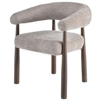ARMLEHNSTUHL   Webstoff  Beige, Walnussfarben  - Beige/Walnussfarben, MODERN, Textil/Metall (61/75/61cm) - Livetastic