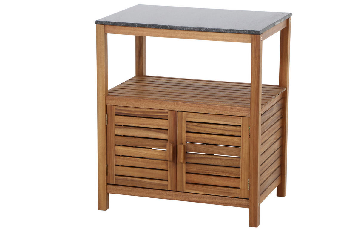 OUTDOORKÜCHE - Akaziefarben, KONVENTIONELL, Holz - Siena Garden