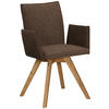ARMLEHNSTUHL  in Samt  - Eichefarben/Braun, Konventionell, Holz/Textil (60/91/61cm) - Moderano