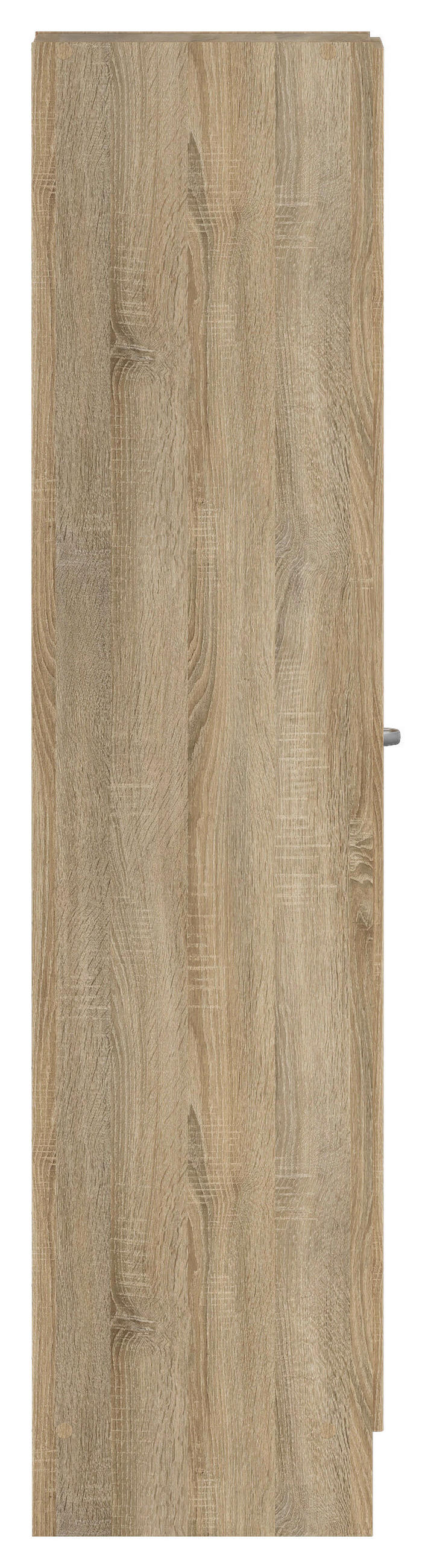 DREHTÜRENSCHRANK 49,2/200/47,1 cm 1-türig Eichefarben  - Eichefarben/Silberfarben, Basics, Holzwerkstoff/Metall (49,2/200/47,1cm) - MID.YOU