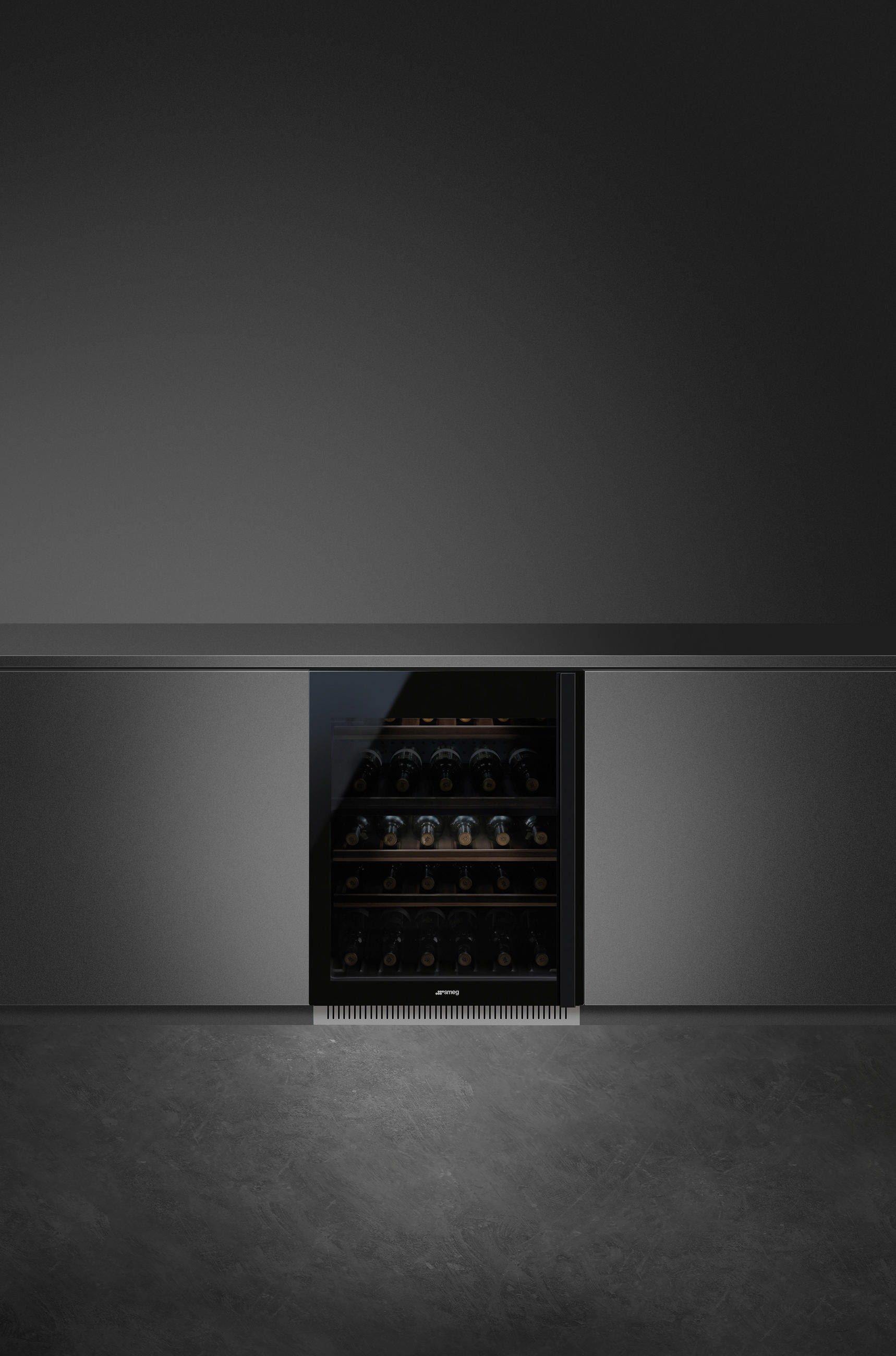 WEINKÜHLSCHRANK CVI638LN3  - Schwarz/Kupferfarben, Basics, Glas/Metall (59,5/82-87/56,6cm) - SMEG