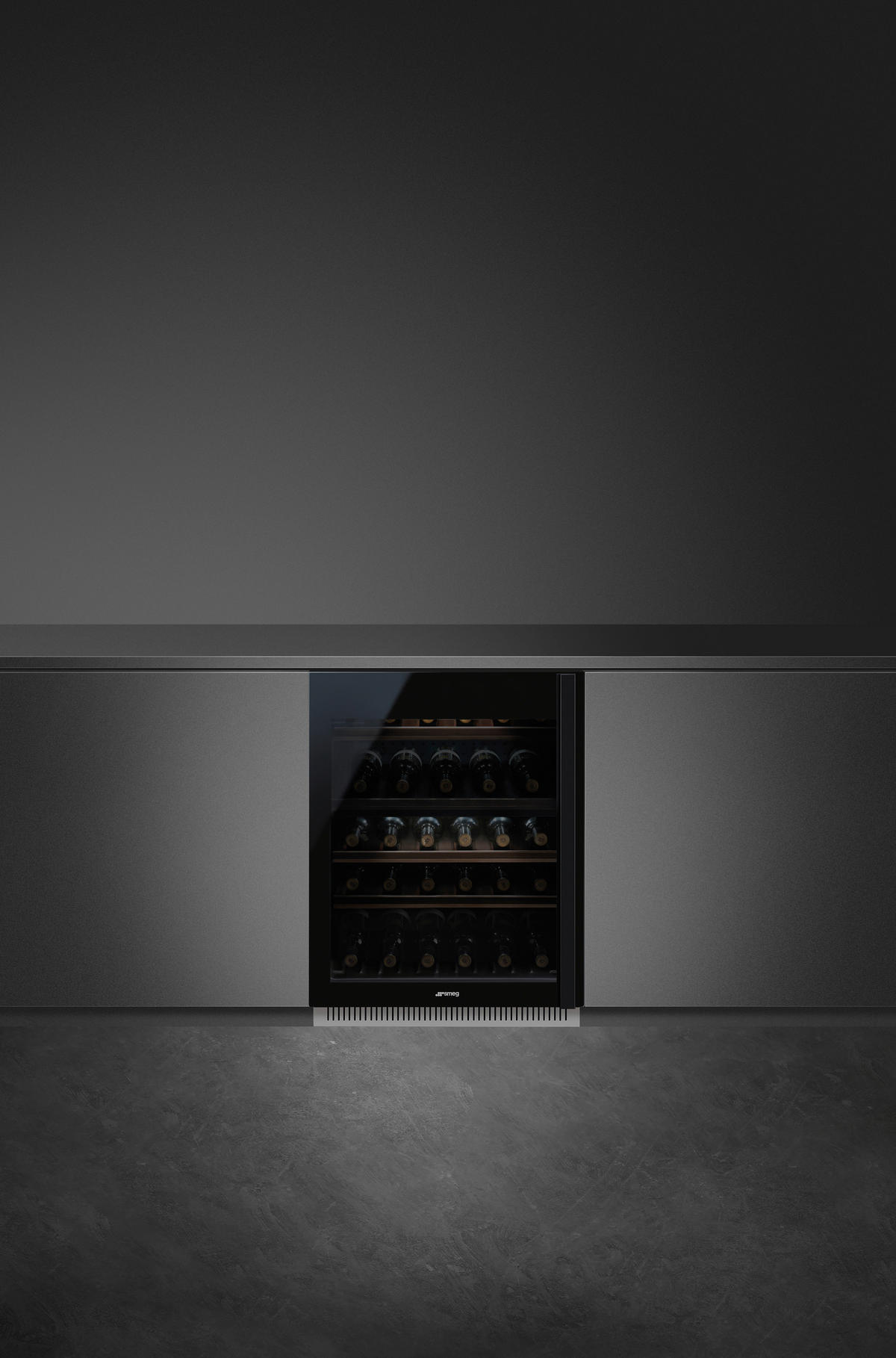 WEINKÜHLSCHRANK CVI638LN3  - Schwarz/Kupferfarben, Basics, Glas/Metall (59,5/82-87/56,6cm) - SMEG