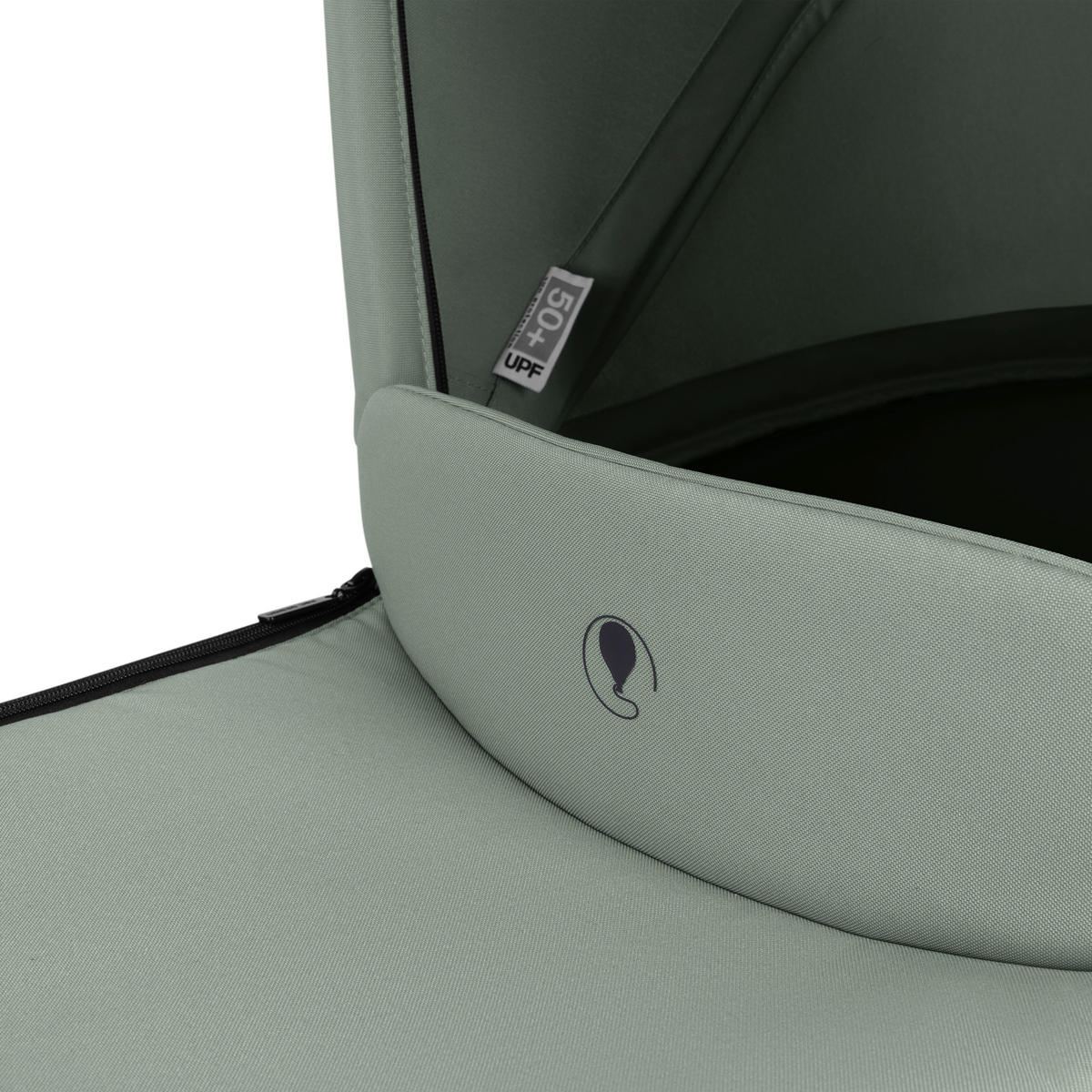 KINDERWAGENSET  Salsa 5 Air Set  Pine  - Pastellgrün/Schwarz, Basics, Textil/Metall (63/118/95,5cm) - ABC Design