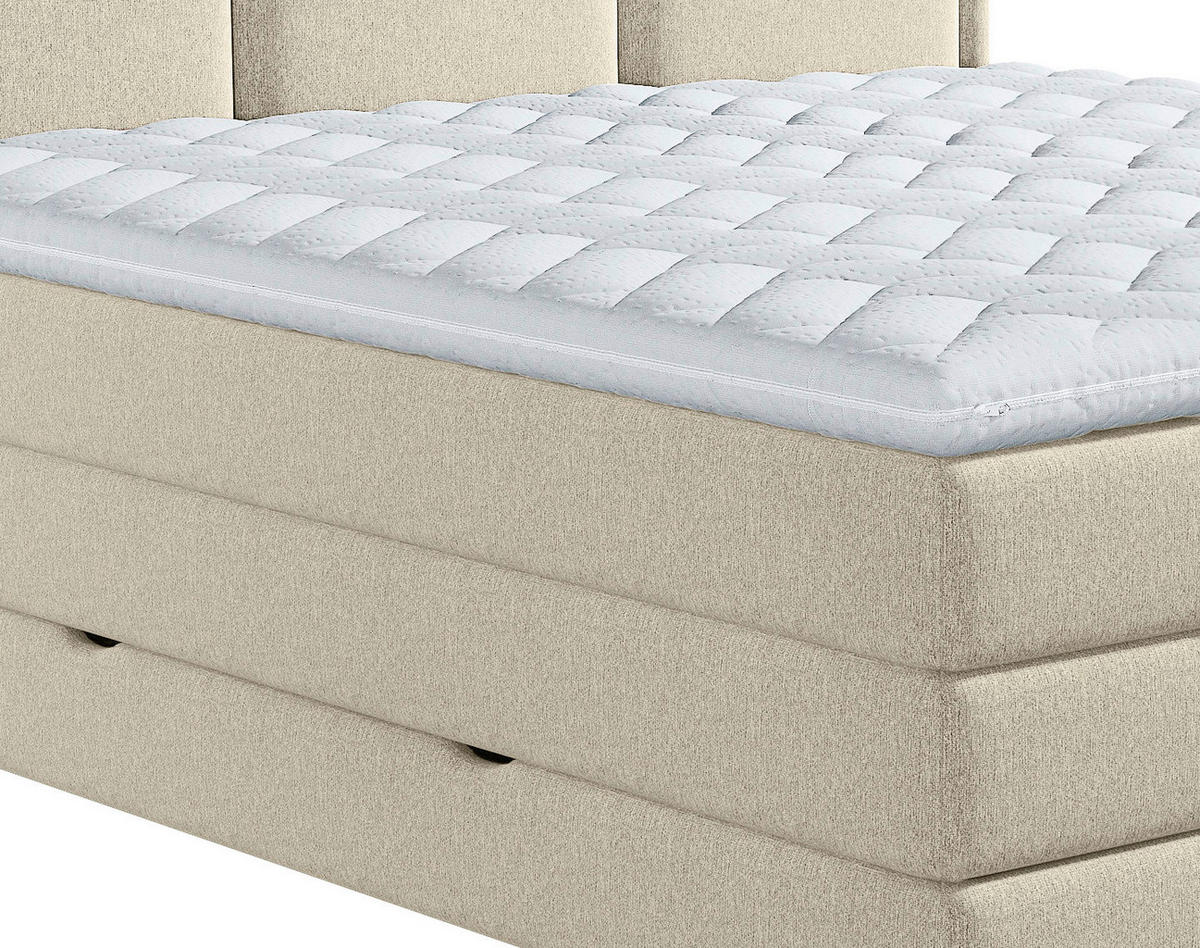 KONTINENTALSÄNG 200/220 cm  i beige  - beige, Design, textil/plast (200/220cm) - MID.YOU