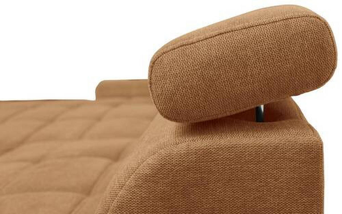 ECKSOFA inkl.Funktionen Orange Webstoff  - Schwarz/Orange, Design, Kunststoff/Textil (276/173cm) - Stylife