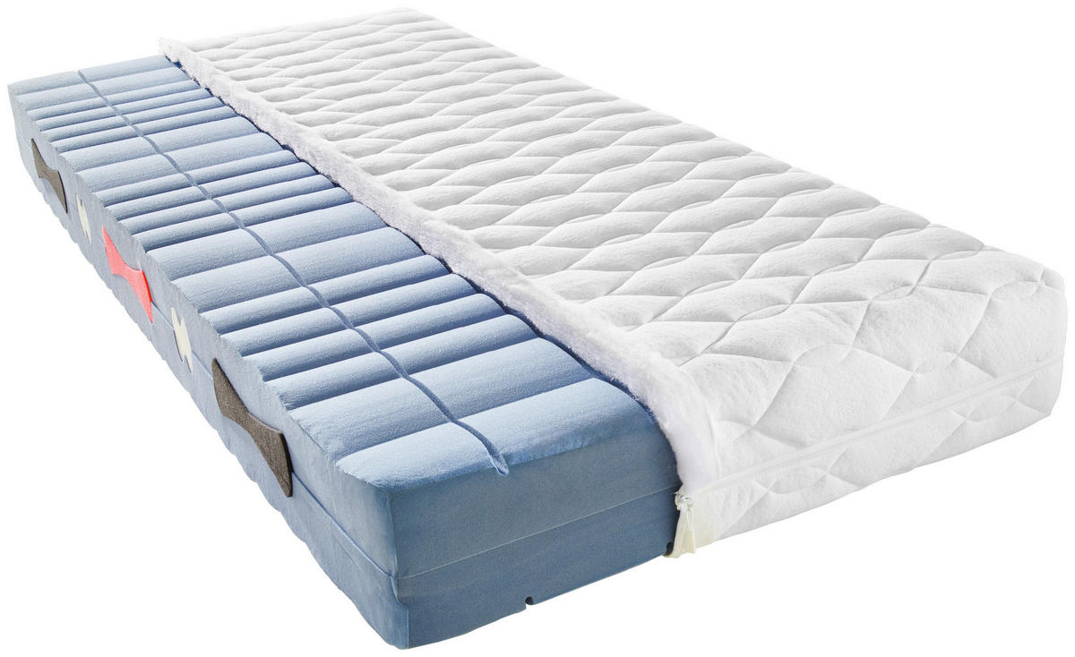 KALTSCHAUMMATRATZE 80/200 cm Höhe ca. 21 cm  - Weiß, Basics, Textil (80/200cm) - Sleeptex