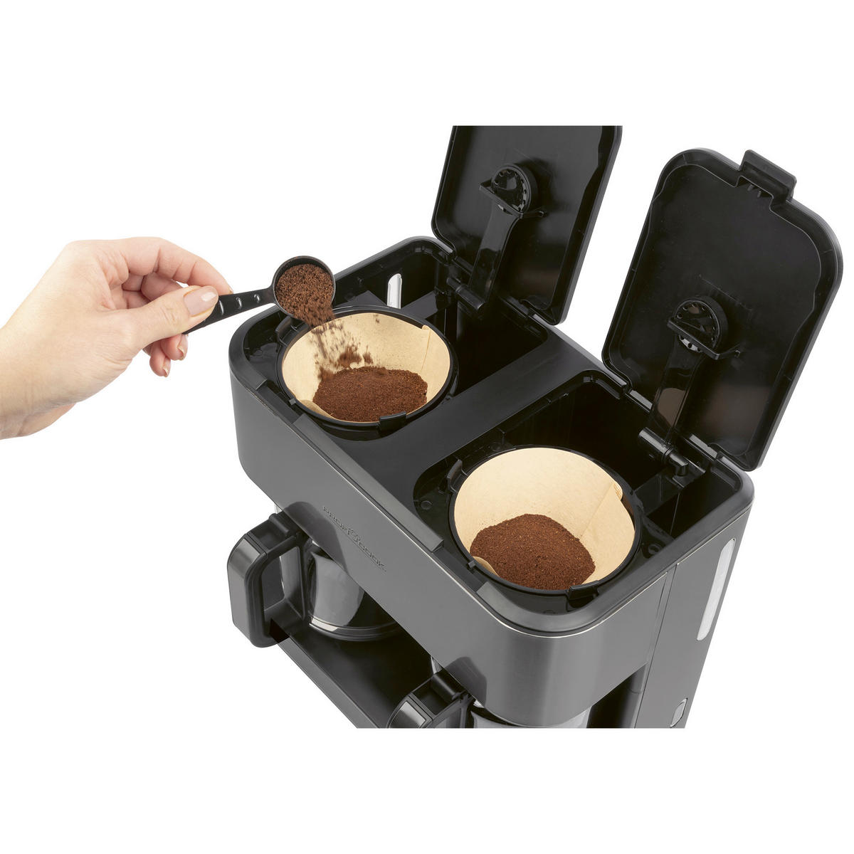 FILTERKAFFEEMASCHINE  - Schwarzchrom, Trend, Kunststoff (38,3/34,3/23,1cm) - Bomann