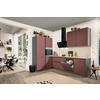 ECKKÜCHE 183/276 cm  in Anthrazit, Rot  - Anthrazit/Rot, Basics, Holzwerkstoff (183/276cm) - Welnova