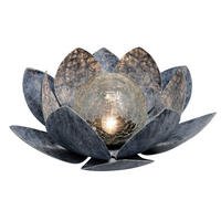 SOLARLEUCHTE 25/10 cm   - Blau, Basics, Glas/Metall (25/10cm) - Ambia Garden