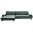 ECKSOFA  in Echtleder Opal  193/332 cm  - Opal/Schwarz, Design, Leder/Metall (193/332cm) - Dieter Knoll