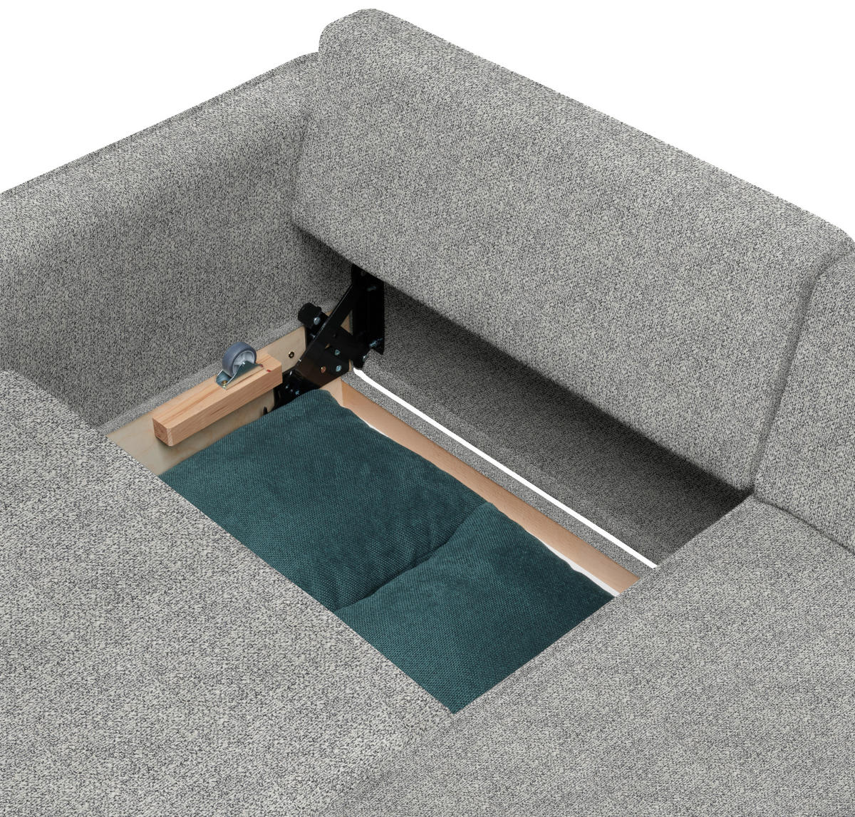 ECKSOFA  in Mikrovelours Naturfarben  170/237 cm  - Eichefarben/Naturfarben, KONVENTIONELL, Holz/Textil (170/237cm) - Sedda