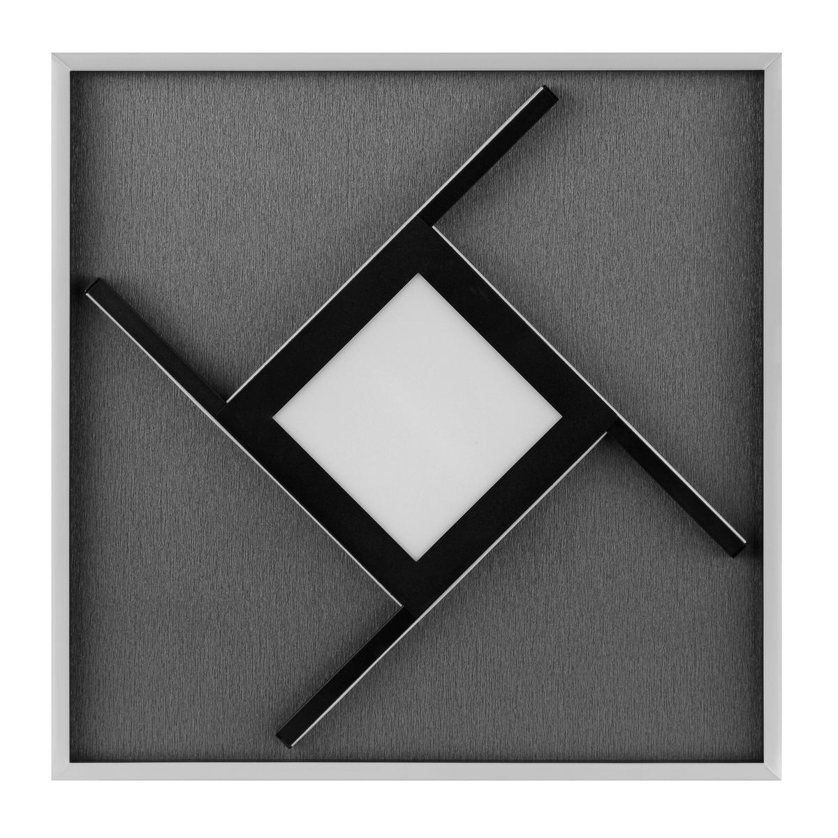 LED-DECKENLEUCHTE   - Schwarz, Design, Kunststoff/Textil (4,7/46/46cm) - Brilliant