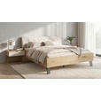 BETTANLAGE - Eiche Bianco/Champagner, KONVENTIONELL, Glas/Textil (180/200cm) - Dieter Knoll