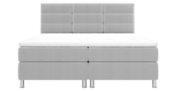 BOXBETT 160/200 cm  in Greige  - Chromfarben/Greige, KONVENTIONELL, Textil/Metall (160/200cm) - Carryhome