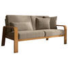 2,5-SITZER in Mikrofaser Beige  - Eichefarben/Beige, Konventionell, Holz/Textil (170/91/93cm) - Livetastic