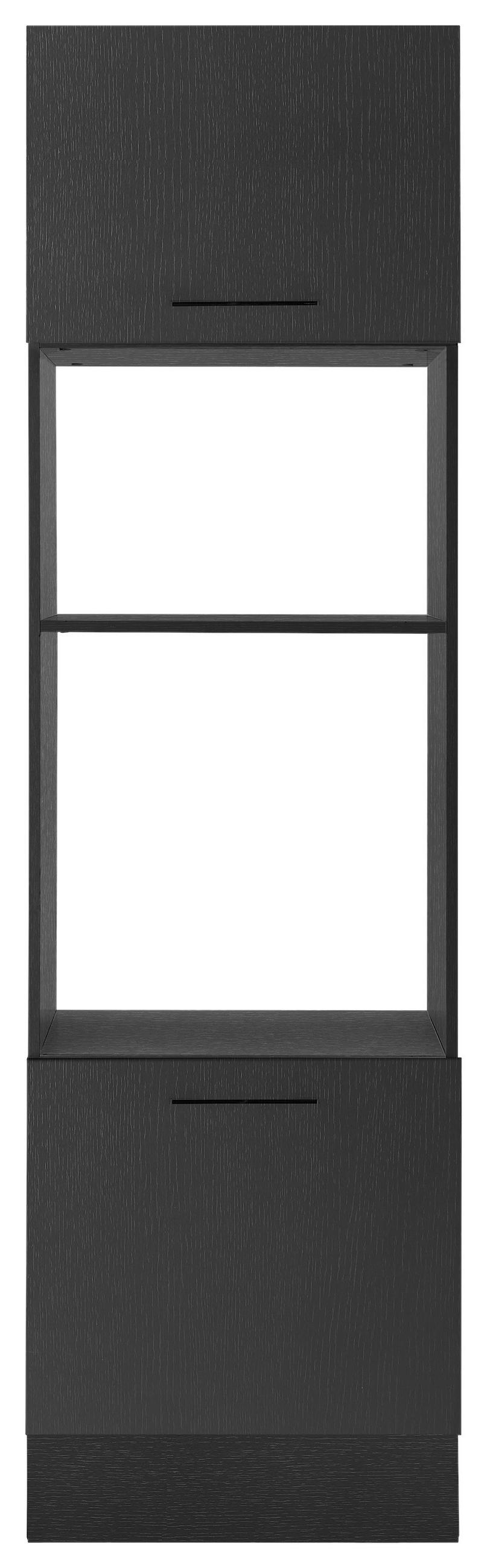 GERÄTEUMBAUSCHRANK 60/211/57 cm  in Schwarz  - Schwarz, Trend, Holzwerkstoff/Metall (60/211/57cm) - MID.YOU
