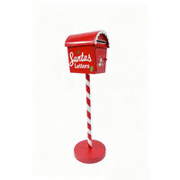 POŠTNI NABIRALNIK - rdeča/bela, Trendi, kovina (13,5/50/14cm) - X-Mas