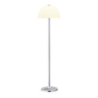 STEHLEUCHTE    - Nickelfarben, KONVENTIONELL, Glas/Metall (140cm) - Hell