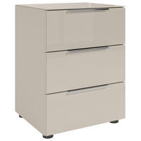 KOMODA, kašmir  - barve kroma/črna, Moderno, kovina/umetna masa (45/61/40cm) - MID.YOU