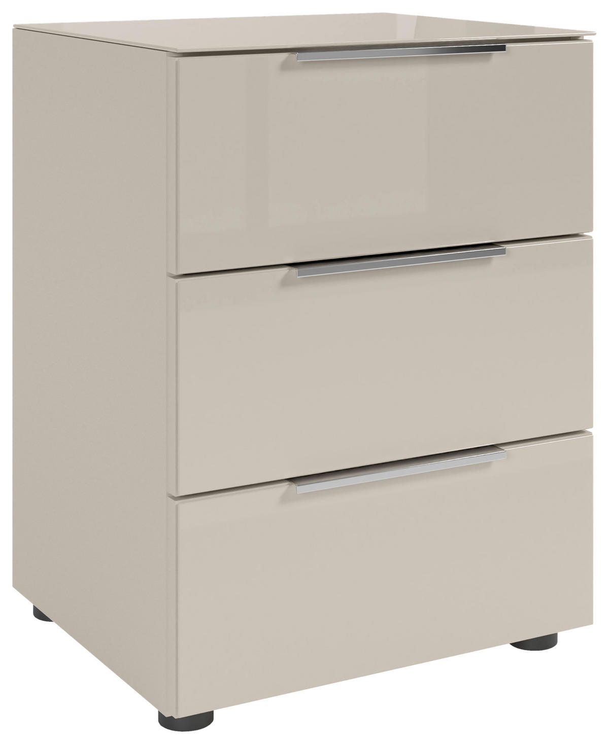 KOMODA, kašmir  - barve kroma/črna, Moderno, kovina/umetna masa (45/61/40cm) - MID.YOU